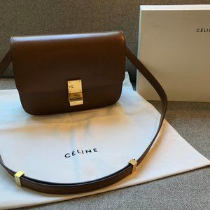 Celine Medium Classic Box Bag in Camel (Calfskin)